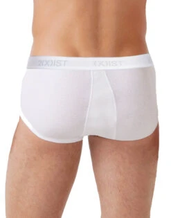 2xist Men's 3-Pack Essential Core Fly-Front Brief 020039 -Smooth Men Wear Store 020039 WHITE B