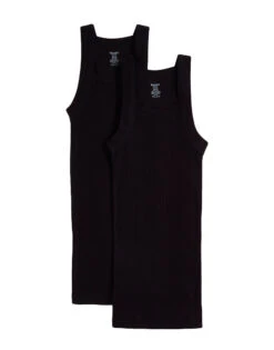 2xist Men's 2-Pack Essential Range Square Cut Tank Tops 020227 -Smooth Men Wear Store 020227 004NL L