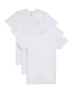 2xist Men's 3-Pack Essential Crew Neck T-Shirts White 020334