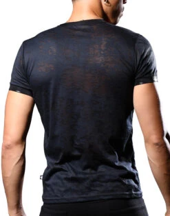 Andrew Christian Carbon Burnout V-Neck Tee 10372 -Smooth Men Wear Store 10372Shirt05