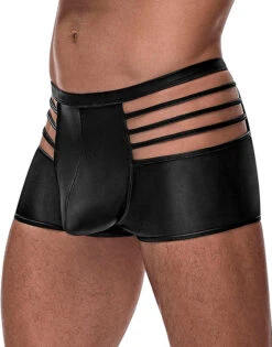 Male Power Matte Cage Short 121-261 -Smooth Men Wear Store 121261BK ALT