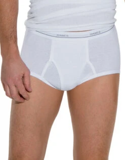 Hanes Men 3-Pack Big Man White Cotton Basic Briefs 2252X2