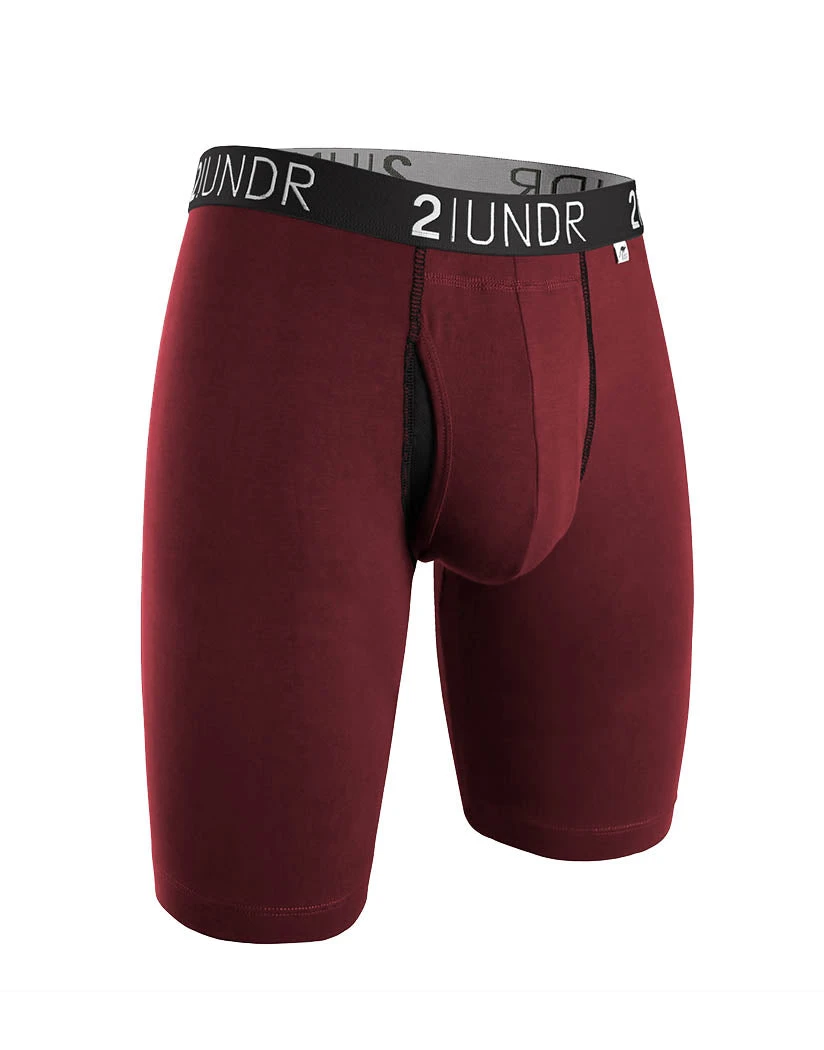 2UNDR Swing Shift Long Leg Boxer Brief Burgundy 2U01LL 3 2UNDR Swing Shift Long Leg Boxer Brief Burgundy 2U01LL