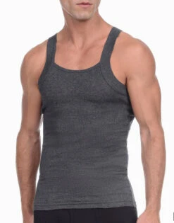 2xist Men's 2-Pack Essential Range Square Cut Tank Tops 020227 -Smooth Men Wear Store 2xist 020227 Charcoal Heather T 1 fa536847 e88d 4acc 98fc 1d7268e23176