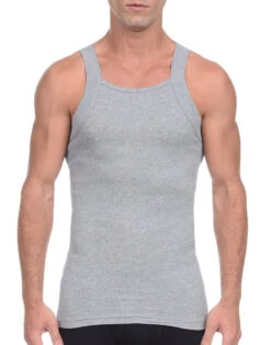 2xist Men's 2-Pack Essential Range Square Cut Tank Tops 020227 -Smooth Men Wear Store 2xist 020227 Grey Heather T 1 cbed9d6c 9947 4e17 b982 453699161b36