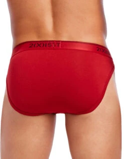 2xist Stretch Core Cotton 3 Pack Sport Brief Underwear 021312 -Smooth Men Wear Store 2xist 021312 Scotts Red Black Skydiver 63306 B 2