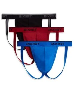 2xist 3-Pack Stretch Jock Strap 021322 -Smooth Men Wear Store 2xist 021322 Scotts Red Black Sky Diver FLAT e73b84bb 2f27 49e8 b03d b3d2003c4122