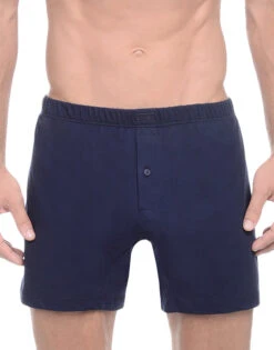 2xist Men's Pima Cotton Knit Boxer Short 041007 -Smooth Men Wear Store 2xist 041007 Navy Blazer B 1