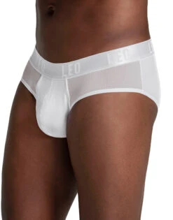 Leo High-Tech BreatheFiber Brief - 033278N -Smooth Men Wear Store 33278N White 03
