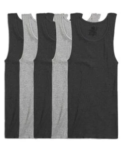 Fruit Of The Loom 5-Pack Black/Grey A-Shirt 5P260TG