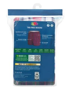 Fruit Of The Loom 5-Pack Tartan Boxer 5P590TG -Smooth Men Wear Store 5P590TG 1 3x3 Transparent BG 1