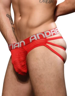 Andrew Christian Mesh Stripe Sexy Thong W/ Almost Naked 92387 -Smooth Men Wear Store 92387Thong Feb 03