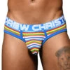 Andrew Christian Bright Stripe Brief W/ Almost Naked 92601 -Smooth Men Wear Store 92601Brief Oct 01
