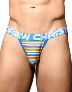Andrew Christian Bright Stripe Jock W/ Almost Naked 92602