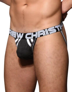 Andrew Christian CoolFlex Modal Active Jock W/ Show-It 92629 -Smooth Men Wear Store 92629Jock Charcoal Nov 02