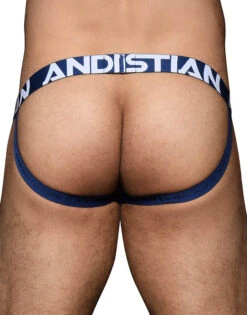 Andrew Christian Active Sports Jock W/ Almost Naked 92698 -Smooth Men Wear Store 92698Jock Blue Dec 05