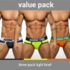 Addicted 3- Pack Light Brief AD402P -Smooth Men Wear Store AD402P C3COLF