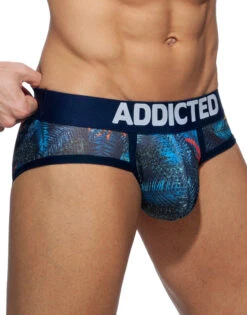 Addicted 3- Pack Tropical Mesh Brief Push Up AD889P -Smooth Men Wear Store AD889 C09R