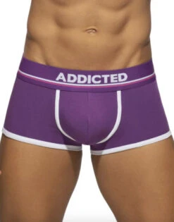 Addicted Double Stripe Cotton Trunk AD2136 7 Addicted Double Stripe Cotton Trunk AD2136 -Smooth Men Wear Store Addicted AD2136 Violet B 1