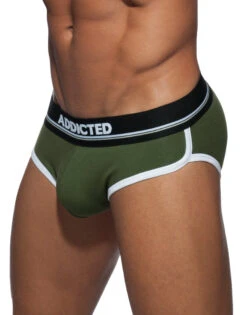Addicted Curve Cotton Brief AD727 -Smooth Men Wear Store Addicted AD727 Green 12 B 3