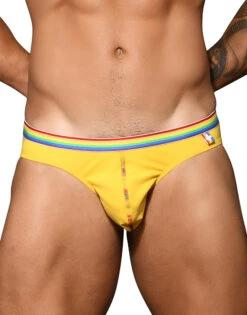 Andrew Christian Boy Brief 3-Pack W/ Almost Naked 92424 -Smooth Men Wear Store Apr 92424BoxBrief Yellow01