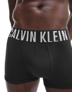 Calvin Klein Intense Power Cotton Trunk 3-Pack NB2596 -Smooth Men Wear Store CKM NB2596 SPEEDYBLUE BLACK LAKECRESTBLUE B 3