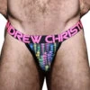 Andrew Christian Stars Mesh Y-Back Thong W/ Almost Naked 92289 -Smooth Men Wear Store Dec 92289Thong01