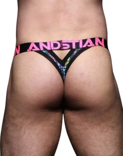Andrew Christian Stars Mesh Y-Back Thong W/ Almost Naked 92289 -Smooth Men Wear Store Dec 92289Thong05