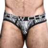 Andrew Christian Metallic Zebra Brief W/ Almost Naked 92292 -Smooth Men Wear Store Dec 92292Brief01