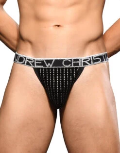 Andrew Christian Glam Plush Stripe Y-Back Thong W/ Almost Naked 92321 -Smooth Men Wear Store Dec 92321Thong06