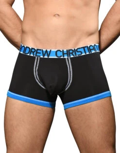 Andrew Christian Almost Naked Cotton Boxer 92360 -Smooth Men Wear Store Feb 92360Boxer Black06