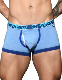 Andrew Christian Fly Tagless Boxer W/ Almost Naked 92363 -Smooth Men Wear Store Feb 92363Boxer Blue06