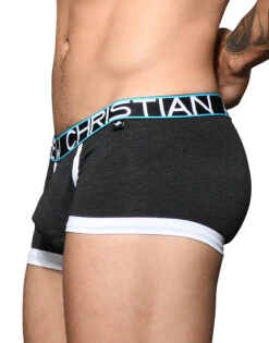 Andrew Christian Fly Tagless Boxer W/ Almost Naked 92363 -Smooth Men Wear Store Feb 92363Boxer Charcoal03