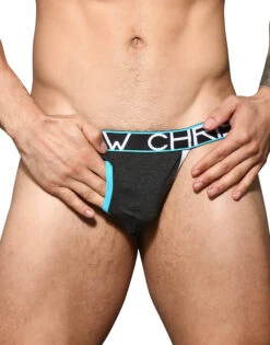Andrew Christian Fly Jock W/ Almost Naked 92364 -Smooth Men Wear Store Feb 92364Jock Charcoal06