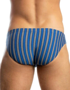 Jack Adams Bikini Brief 401-249 -Smooth Men Wear Store IMG 3090 hi401 249BikiniBriefDriftBlueStripeBack