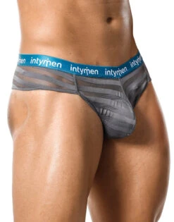 Intymen Skin Thong INK007 -Smooth Men Wear Store INK007 Greyintymen ink007 skin thong grey A2