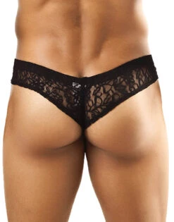 Joe Snyder Men's Solid Mini Cheek Bikini JS22 17 Joe Snyder Men's Solid Mini Cheek Bikini JS22 -Smooth Men Wear Store JS22 BLACKLACEB