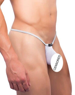 Joe Snyder Sock It Thong JSSK03 -Smooth Men Wear Store JSSK03 WHITEMESH2