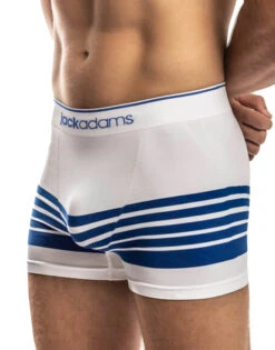 Jack Adams Body Flex Boxer Brief 401-329 -Smooth Men Wear Store JackAdams IMG 1764 401 329 BodyFlexBoxerBrief WhiteRoyalStripes Profile Lo
