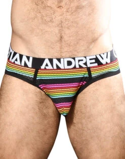 Andrew Christian Chill Stripe Mesh Brief W/ Almost Naked 92163