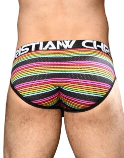 Andrew Christian Chill Stripe Mesh Brief W/ Almost Naked 92163 -Smooth Men Wear Store Jan 92163Brief05