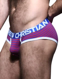 Andrew Christian Cabana Stripe Brief W/ Almost Naked 92348 7 Andrew Christian Cabana Stripe Brief W/ Almost Naked 92348 -Smooth Men Wear Store Jan 92348Brief02