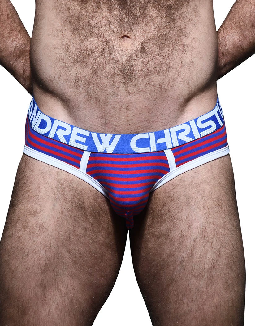 Andrew Christian Cabana Stripe Brief W/ Almost Naked 92348 3 Andrew Christian Cabana Stripe Brief W/ Almost Naked 92348