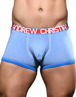 Andrew Christian Almost Naked Cotton Boxer 92047 -Smooth Men Wear Store Jul 92047Boxers AthBlue01