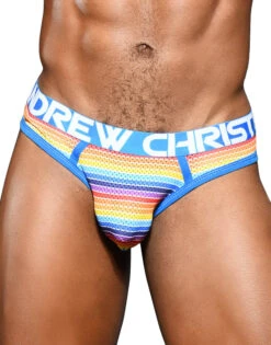 Andrew Christian Sunset Stripe Mesh Locker Room Jock W/ Almost Naked 92062