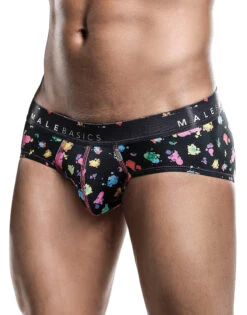 Malebasics Men's Hipster Brief MB203 -Smooth Men Wear Store MB203 BLACKSPLASH 4