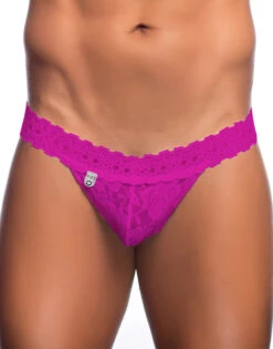 MOB Lace Waist Thong MBL29 -Smooth Men Wear Store MBL29 HotPink