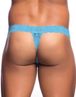 MOB Lace Waist Thong MBL29 -Smooth Men Wear Store MBL29 TurquoiseB