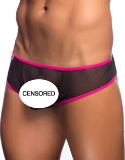 MOB Cheek Mesh Boyshort Boxer MBL30 -Smooth Men Wear Store MBL30 Black 3