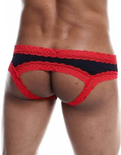 MOB Lace Jock Bikini MBL54 -Smooth Men Wear Store MBL54 Black 5